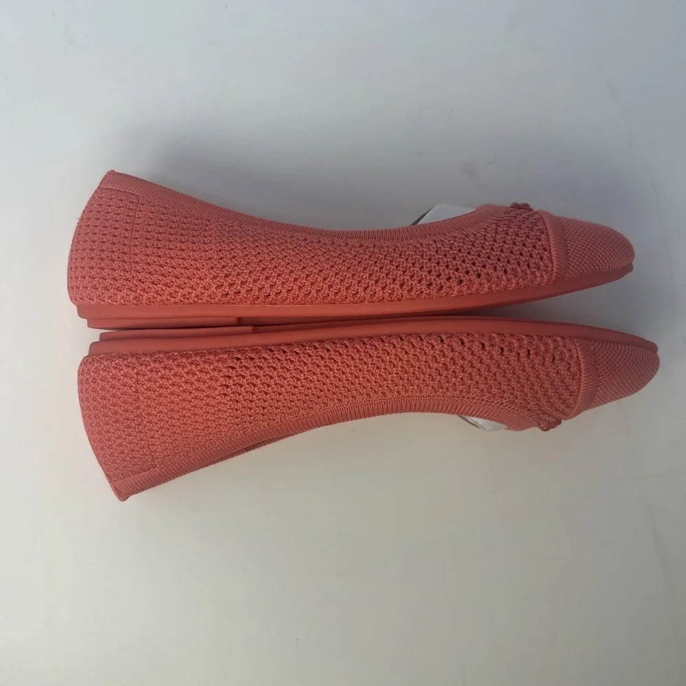 Aerosoles Annelie Women's Ballet Flats Coral‎ Knit Round Toe Comfort Size 6